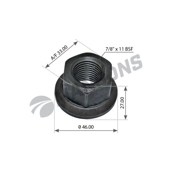 ΠΑΞΙΜΑΔΙ SCANIA ΦΟΥΡΟ 7/8" X 11BSF - 33MM ΚΑΡΕ