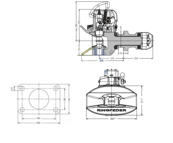 RINGFEDER ΚΟΤΣΑΔΟΥΡΑ 50 type 5055 A 160x100 - Image 2