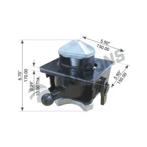 ΒΙΔΩΤΟ ΚΛΕΙΔΙ CONTAINER ⌀38mm ΕΙΣΕΛΚΟΜΕΝΟ (τύπος R316VA)