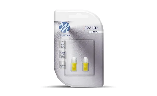 W5W 12V T10 W2 1*9.5D 8MM LED YELLOW