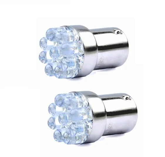 ΣΕΤ LED R10W 12V BA15s 9*FLUX 5MM WHITE