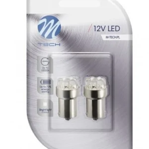 R10W 12V BA15s LED 12XFLUX 5MM WHITE