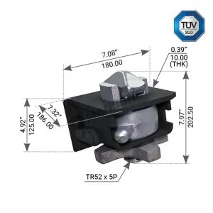 MANSONS ΒΙΔΩΤΟ ΚΛΕΙΔΙ CONTAINER ΕΙΣΕΛΚΟΜΕΝΟ, ΜΕΓΑΛΗΣ ΒΙΔΑΣ ⌀52mm  [Πιστοποιημένο από την TUV]