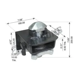 ΒΙΔΩΤΟ ΚΛΕΙΔΙ CONTAINER ⌀52mm ΣΤΑΘΕΡΟ - ΜΗ ΕΙΣΕΛΚΟΜΕΝΟ (ΒΑΡΕΩΣ ΤΥΠΟΥ)