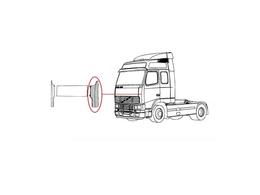 ΑΝΕΜΟΘΡΑΥΣΤΗΣ ΕΜΠΡΟΣ ΑΡΙΣΤΕΡΟΣ (ΜΑΓΟΥΛΟ) VOLVO FH - Image 2