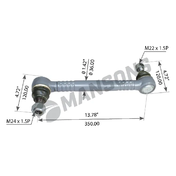 ΜΠΡΑΤΣΟ ΖΑΜΦΟΡ VOLVO 350ΜΜ ΑΝΤΙΘΕΤΟ