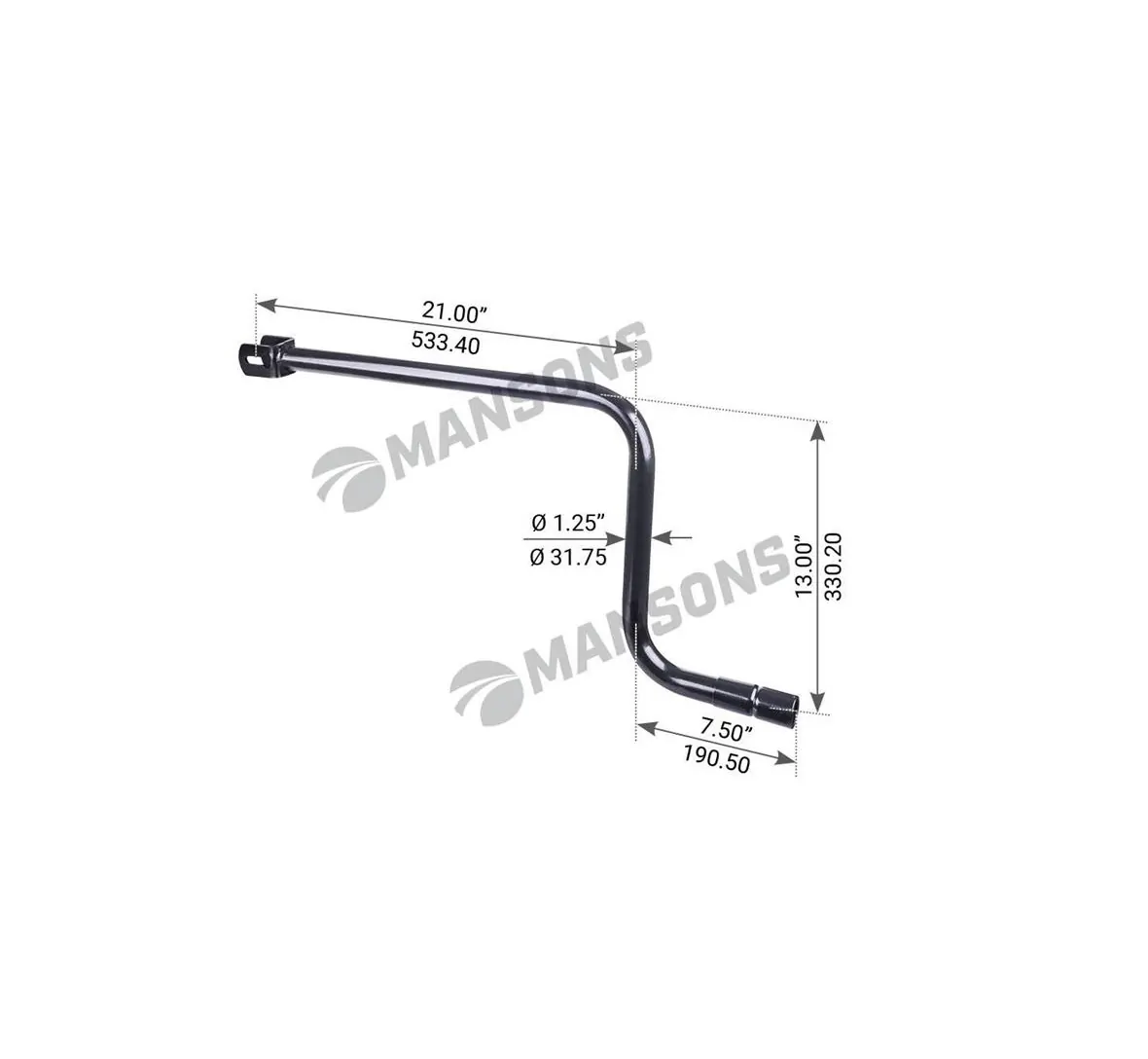 ΜΑΝΙΒΕΛΑ ΠΟΔΑΡΙΚΩΝ ΟΛΙΚΟΥ ΜΗΚΟΥΣ 724mm (ΤΥΠΟΥ SAF) MANSONS