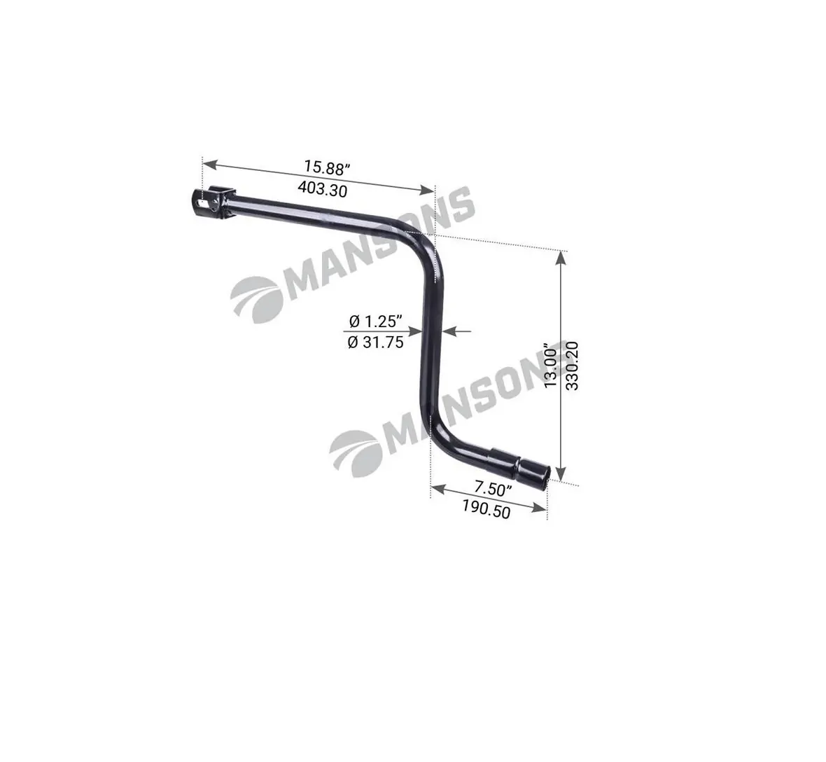 ΜΑΝΙΒΕΛΑ ΠΟΔΑΡΙΚΩΝ ΜΗΚΟΥΣ 403mm (ΤΥΠΟΥ SAF) MANSONS