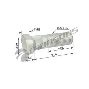 Mπουλόνι ΙVECO M22x1.5P