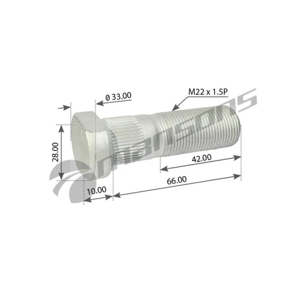 Mπουλόνι ΙVECO M22x1.5P