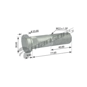 Mπουλόνι ΙVECO M22x1.5P