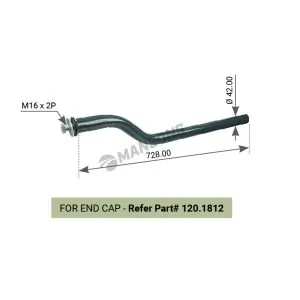 MANSONS ΚΟΥΡΜΠΑΡΙΣΤΟΣ ΣΩΛΗΝΑΣ ΒΑΣΗΣ ΦΤΕΡΟΥ ⌀42 737mm (ΔΙΠΛΑ ΕΛΑΣΤΙΚΑ)