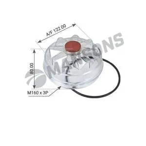 MANSONS ΚΑΠΑΚΙ ΜΟΥΑΓΕ ΤΡΟΧΟΥ MERITOR - FRUEHAUF ΜΕ ΤΑΠΑ ΚΑΙ O-RING