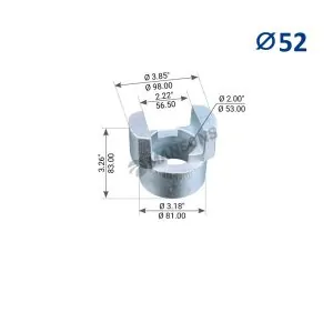 MANSONS ΕΔΡΑΝΟ ΣΤΗΡΙΞΗΣ ΒΙΔΑΣ CONTAINER 52mm