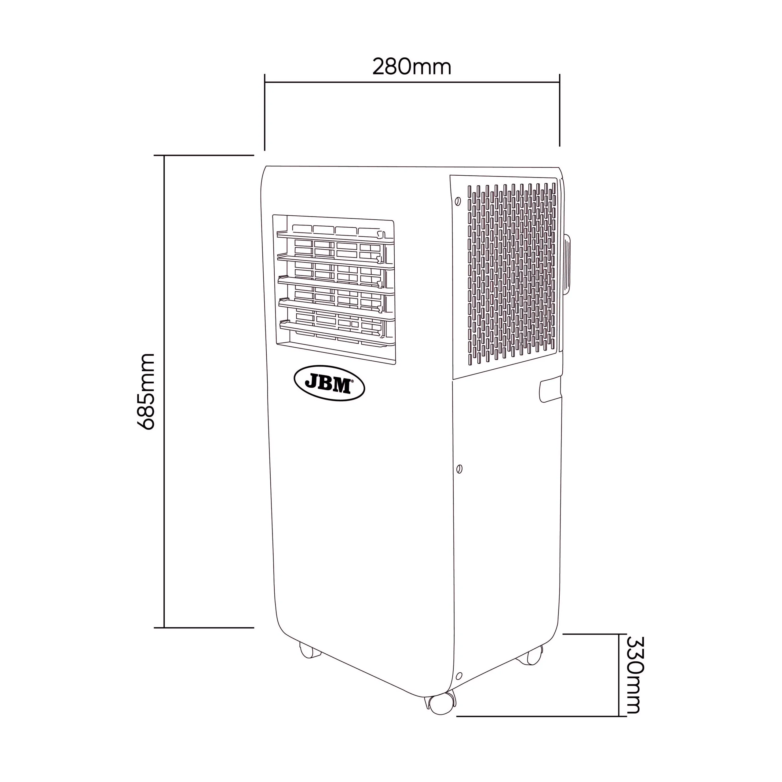 JBM ΦΟΡΗΤΟ ΚΛΙΜΑΤΙΣΤΙΚΟ 9000 BTU, ΜΟΝΟ ΨΥΞΗΣ - Image 2