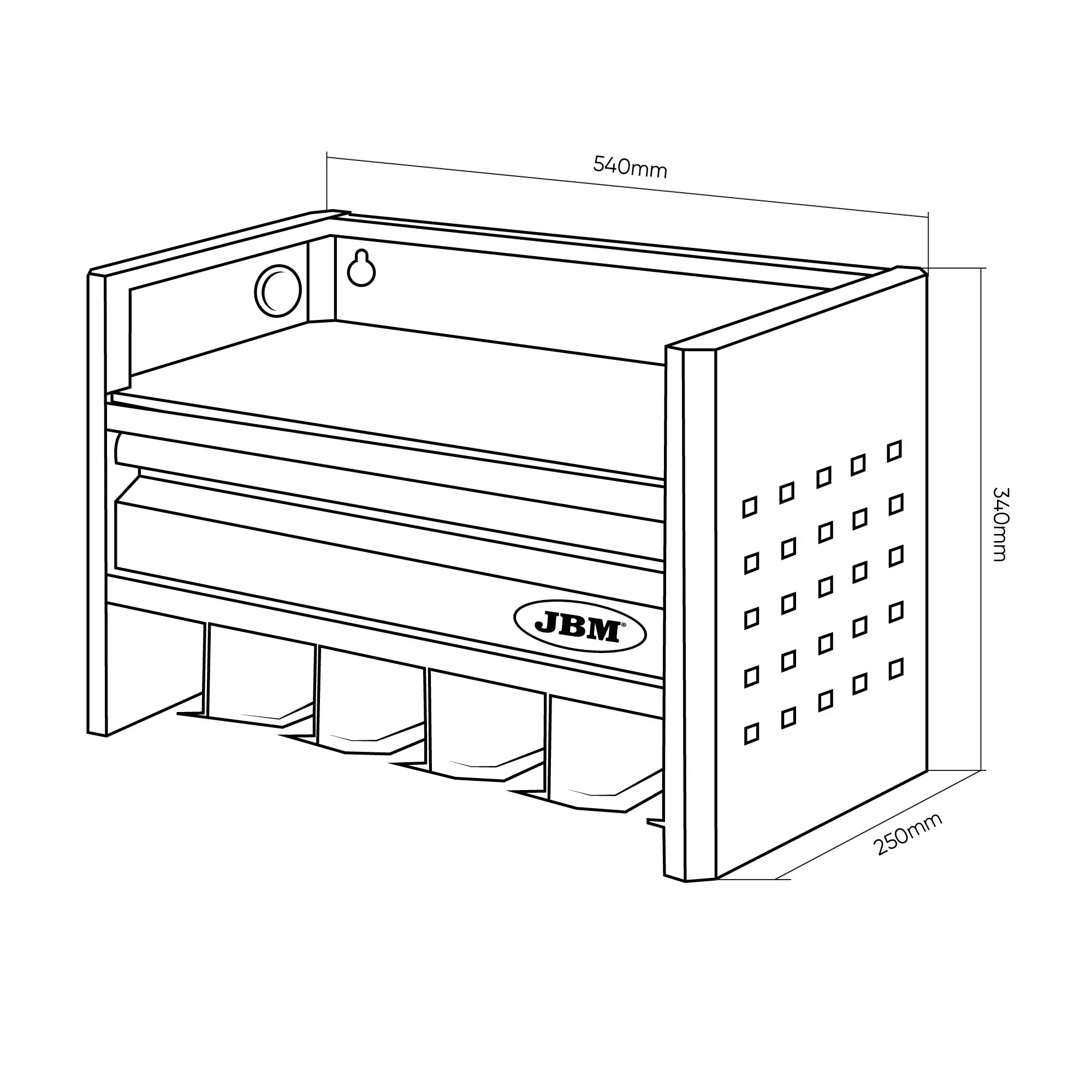 ΡΑΦΙ ΑΠΟΘΗΚΕΥΣΗΣ 3 ΕΠΙΠΕΔΩΝ ΓΙΑ ΗΛΕΚΤΡΙΚΑ ΕΡΓΑΛΕΙΑ JBM 54784 - Image 3