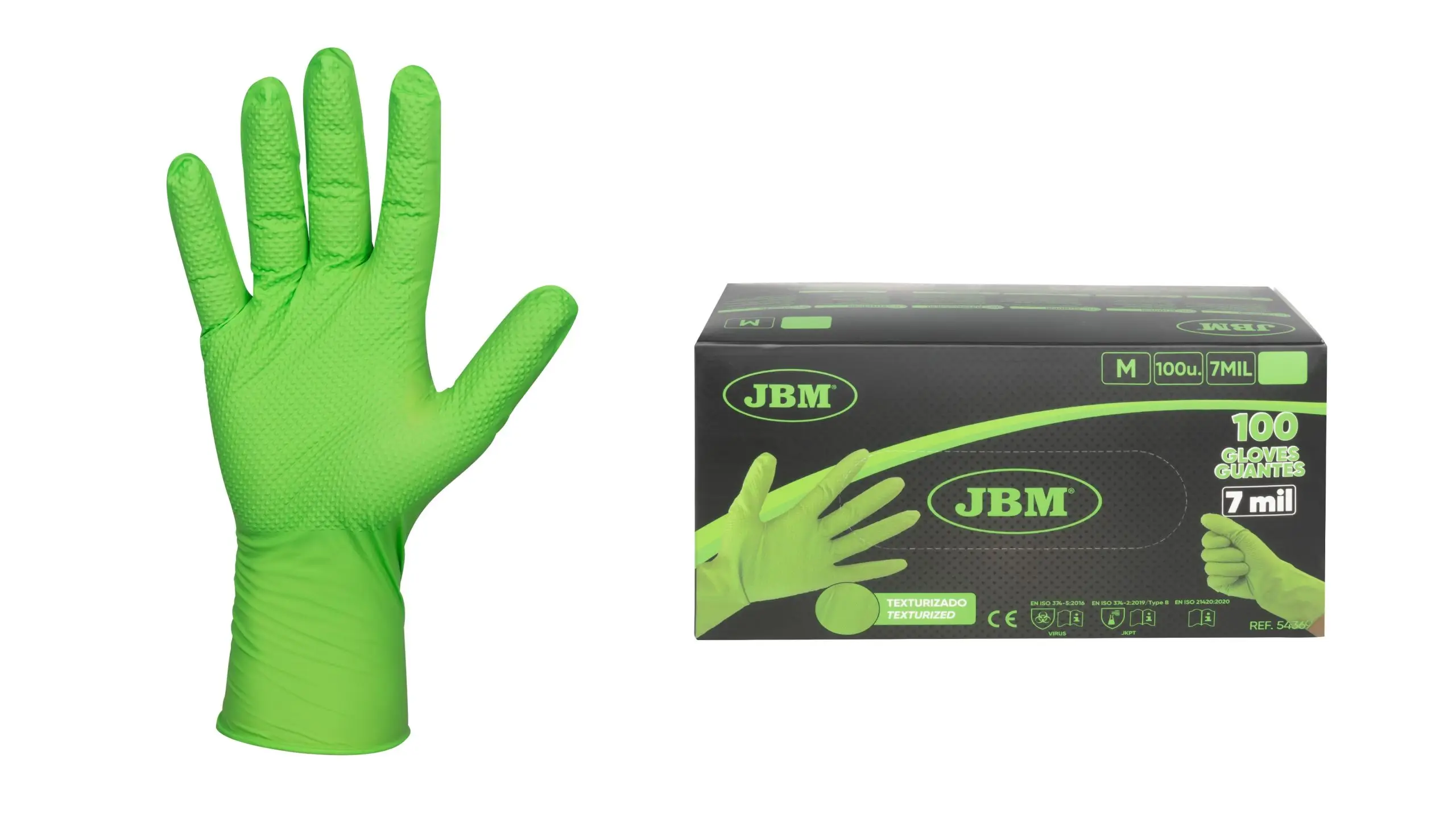 JBM ΓΑΝΤΙΑ ΝΙΤΡΙΛΙΟΥ MEDIUM ΒΑΡΕΩΣ ΤΥΠΟΥ, 7mm 100ΤΕΜ 54369