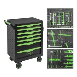 JBM ΕΡΓΑΛΕΙΟΦΟΡΟΣ ΤΡΟΧΗΛΑΤΟΣ ΜΕ 7 ΣΥΡΤΑΡΙΑ + 3 ΣΕΤ ΕΡΓΑΛΕΙΩΝ ΣΕ ΑΦΡΩΔΗ  (κωδ. 54834)