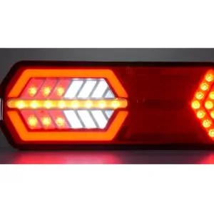 ΦΑΝΟΣ ΟΠΙΣΘΙΟΣ LED 6 ΛΕΙΤΟΥΡΓΙΩΝ ΔΥΝΑΜΙΚΟ ΦΛΑΣ ΑΡΙΣΤΕΡΟΣ - ΕΞΟΔΟΣ ΣΤΡΟΓΓΥΛΗ ΦΥΣΑ 7-PIN AMP